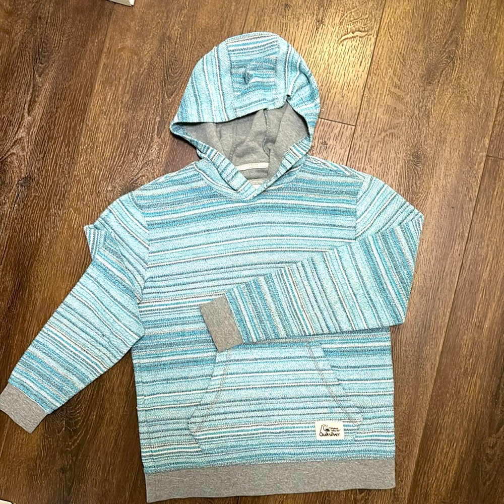 Quiksilver Blue Striped Kids Hoodie